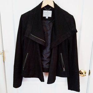 Lucky Brand Faux Suede Black Moto Jacket Medium
